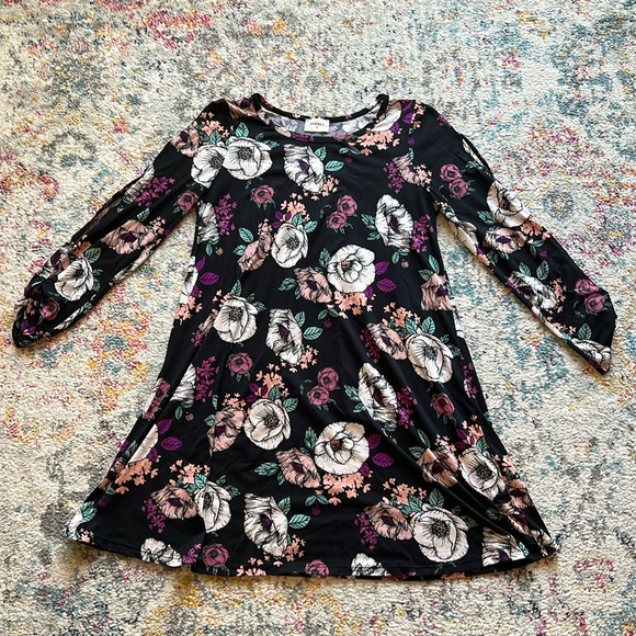 Everly Dresses & Skirts - Everly Floral Flowers Long Sleeve Dress Stretch Womens Large